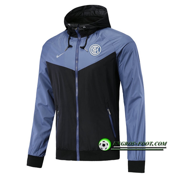 Engros-foot: Veste Foot Coupe Vent Inter Milan Noir/Bleu 2018-2019 Thailande