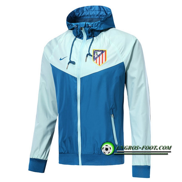 Engros-foot: Veste Foot Coupe Vent Atletico Madrid Bleu 2018-2019 Thailande