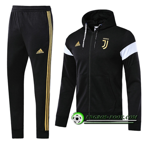 Engros-foot: Ensemble Veste A Capuche Survetement Juventus Noir 2018-2019 Thailande