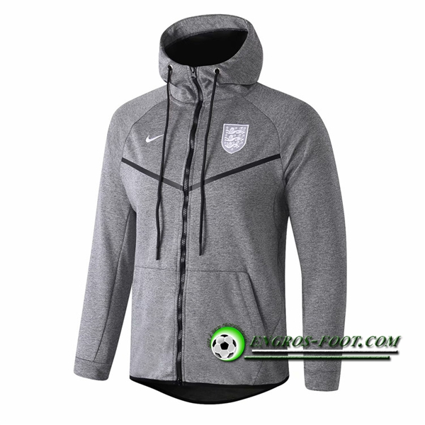 Engros-foot: Veste A Capuche Foot Angleterre Gris 2018-2019 Thailande