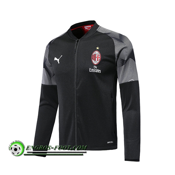 Engros-foot: Nouveaux Veste Foot Milan AC Noir 2019-2020 Thailande