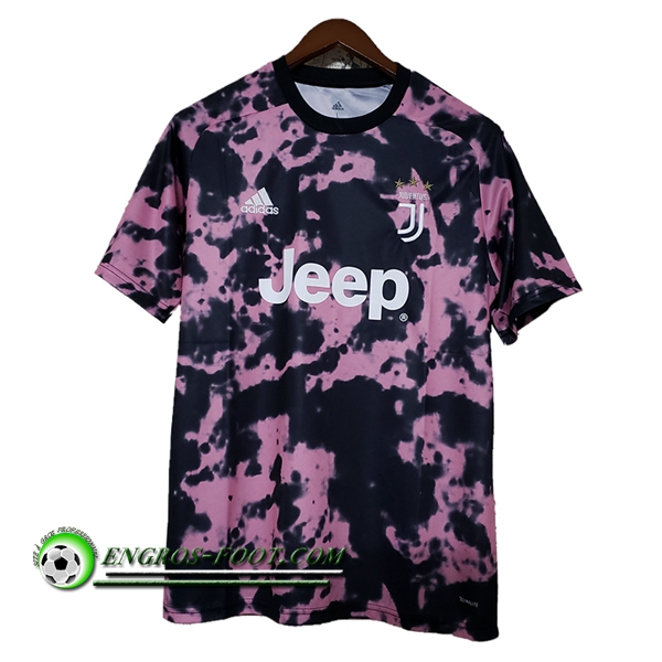 Engros-foot: Maillot Foot Juventus Version fuite Exterieur Rose/Noir 2019 2020 Thailande