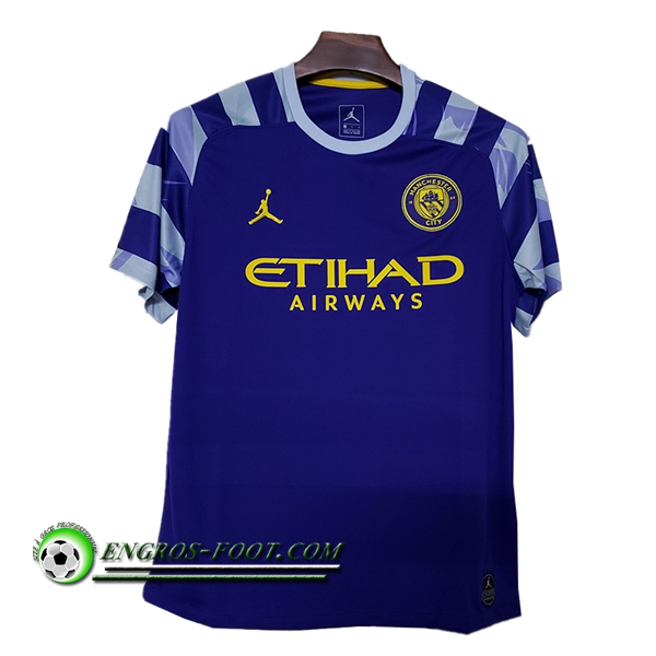 Engros-foot: Maillot Foot Manchester City Jordan Bleu 2019 2020 Thailande