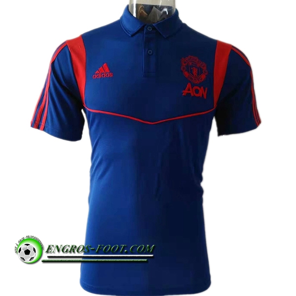 Engros-foot: Polo Foot Manchester United Bleu/Rouge 2019 2020 Thailande