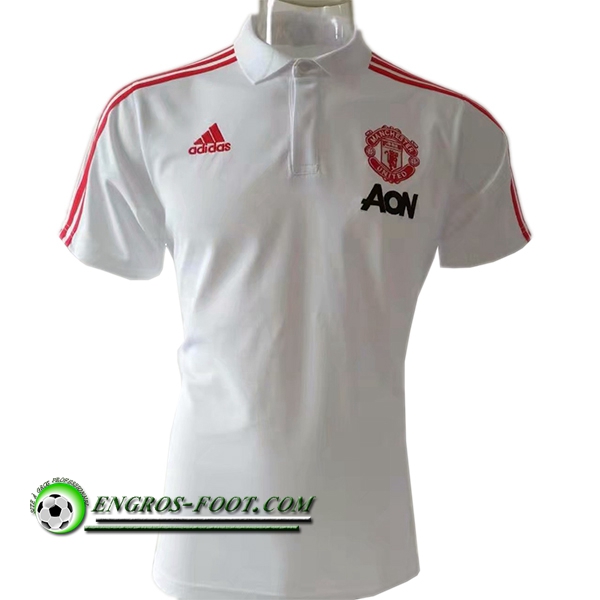 Engros-foot: Polo Foot Manchester United Blanc 2019 2020 Thailande