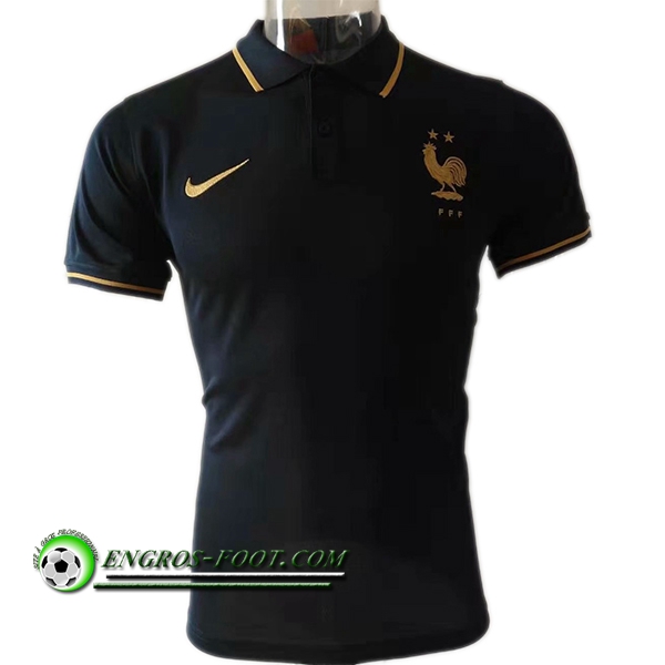 Engros-foot: Polo Foot France 2 Etoiles Bleu Fonce 2019 2020 Thailande