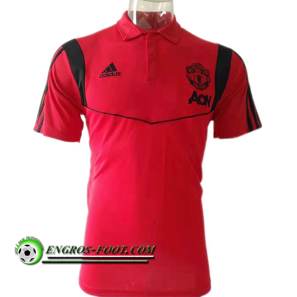 Engros-foot: Polo Foot Manchester United Rouge/Noir 2019 2020 Thailande