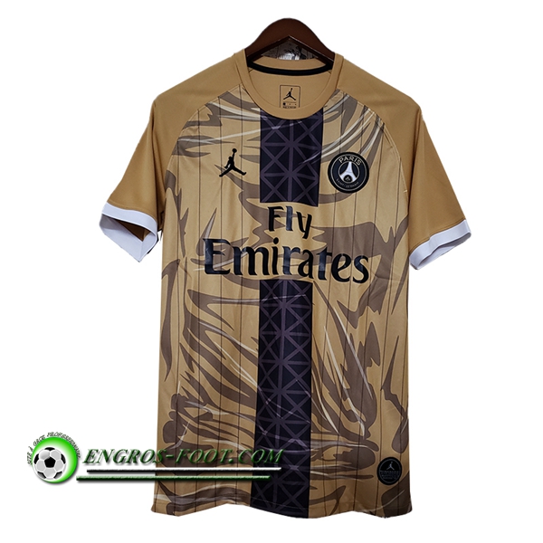 Engros-foot: Maillot Foot PSG Jordan d'or Version fuite 2019 2020 Thailande