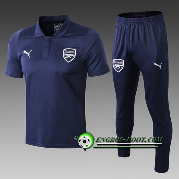 Engros-foot: Ensemble Polo Arsenal + Pantalon Bleu Fonce 2019 2020 Thailande