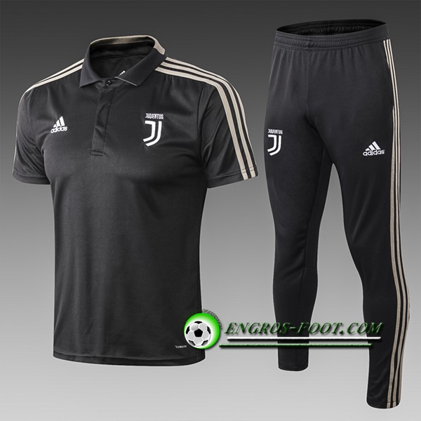 Engros-foot: Ensemble Polo Juventus + Pantalon Noir 2019 2020 Thailande