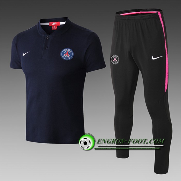 Engros-foot: Ensemble Polo PSG + Pantalon Bleu Fonce 2019 2020 Thailande