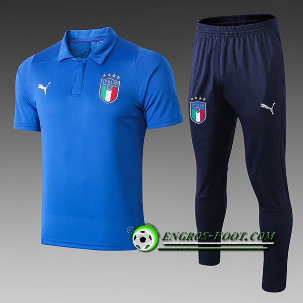 Engros-foot: Ensemble Polo Italie + Pantalon Bleu 2019 2020 Thailande