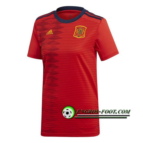 Engros-foot: Maillot Equipe De Espagne Femme Domicile Coupe Du Monde 2019 Thailande