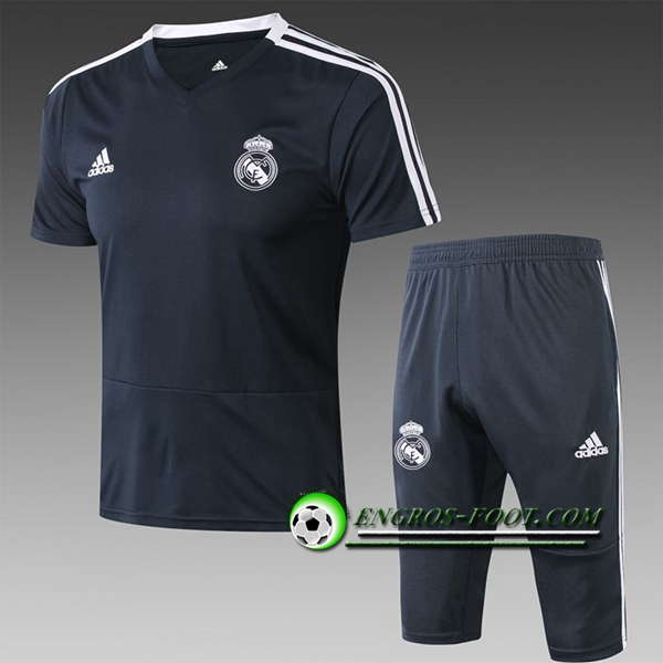 Engros-foot: Ensemble PRé MATCH Training Real Madrid + Pantalon 3/4 Noir 2019 2020 Thailande