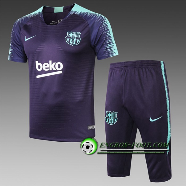 Engros-foot: Ensemble PRé MATCH Training FC Barcelone + Pantalon 3/4 Bleu Fonce 2019 2020 Thailande