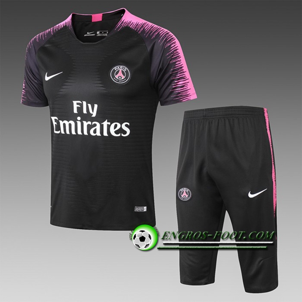 Engros-foot: Ensemble PRé MATCH Training PSG + Pantalon 3/4 Noir/Rose 2019 2020 Thailande