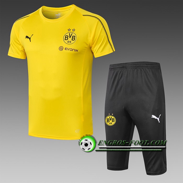 Engros-foot: Ensemble PRé MATCH Training Dortmund BVB + Pantalon 3/4 Jaune 2019 2020 Thailande