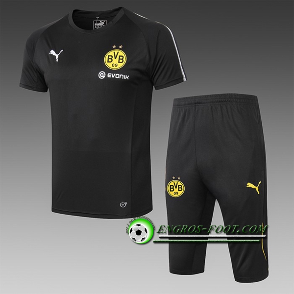 Engros-foot: Ensemble PRé MATCH Training Dortmund BVB + Pantalon 3/4 Noir 2019 2020 Thailande