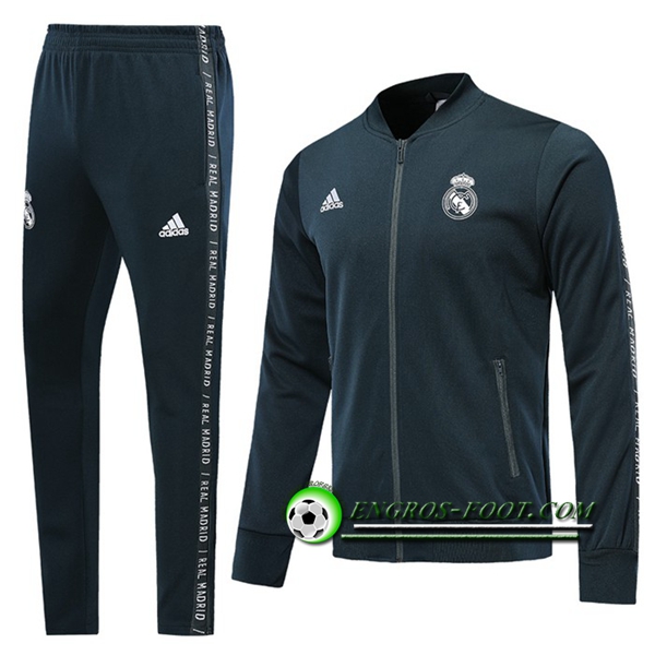 Engros-foot: Ensemble Survetement Foot - Veste Real Madrid Noir 2019 2020 Thailande