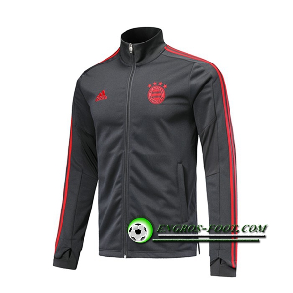 Engros-foot: Nouveaux Veste Foot Bayern Munich Gris Fonce 2019 2020 Thailande