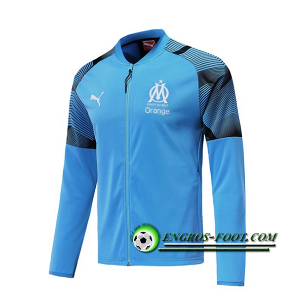 Engros-foot: Nouveaux Veste Foot Marseille OM Bleu 2019 2020 Thailande