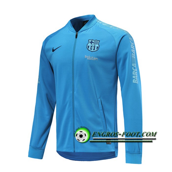 Engros-foot: Nouveaux Veste Foot FC Barcelone Bleu 2019 2020 Thailande