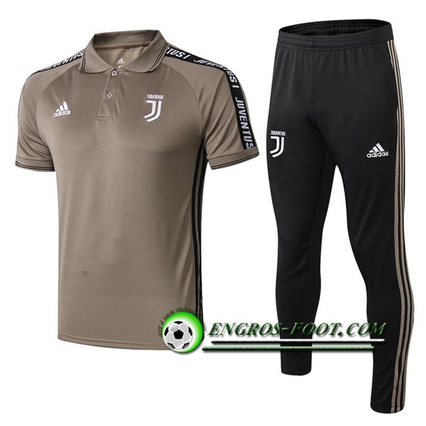 Engros-foot: Ensemble Polo Juventus + Pantalon Jaune 2019 2020 Thailande