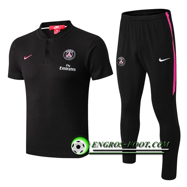 Engros-foot: Ensemble Polo Paris PSG + Pantalon Noir 2019 2020 Thailande