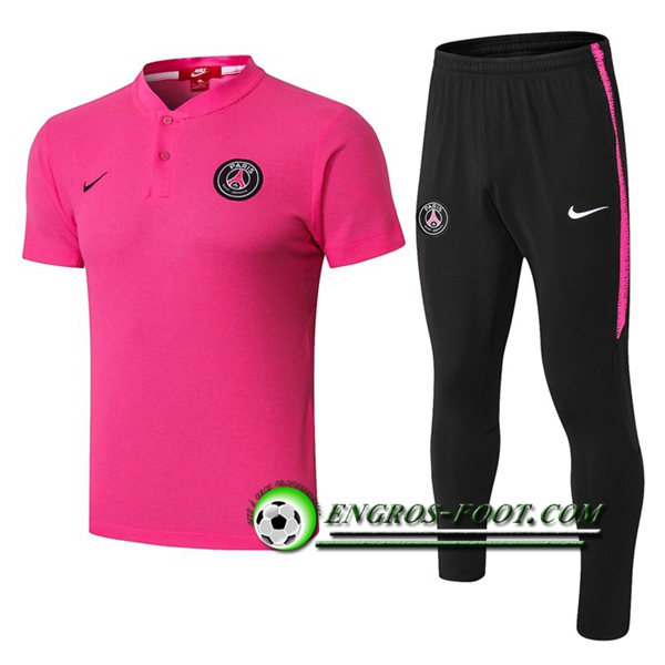 Engros-foot: Ensemble Polo Paris PSG + Pantalon Rose 2019 2020 Thailande