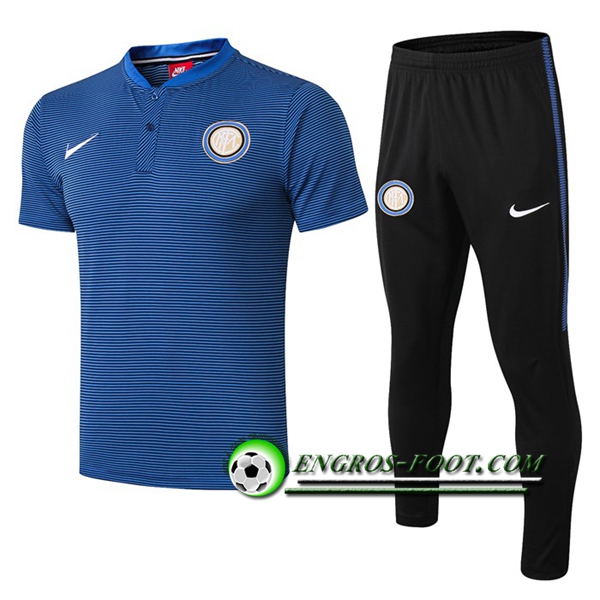 Engros-foot: Ensemble Polo Inter Milan + Pantalon Bleu 2019 2020 Thailande