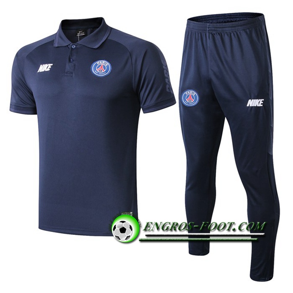 Engros-foot: Ensemble Polo Paris PSG NIKE + Pantalon Bleu Fonce 2019 2020 Thailande