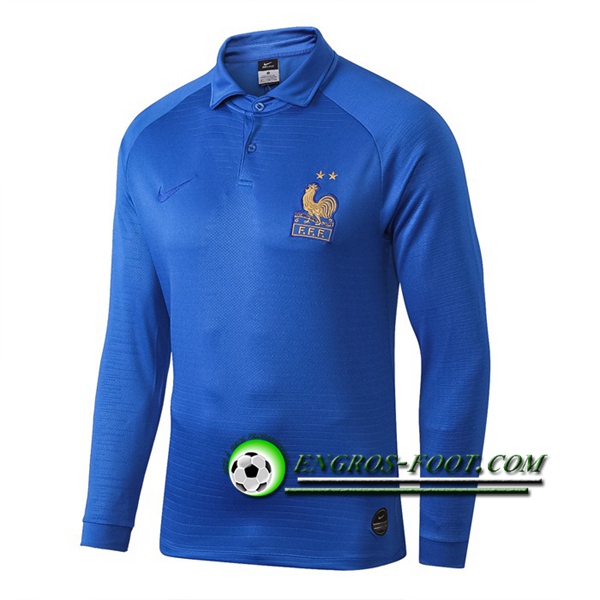 Engros-foot: Sweatshirt Training France 100Eme Anniversaire Bleu Thailande
