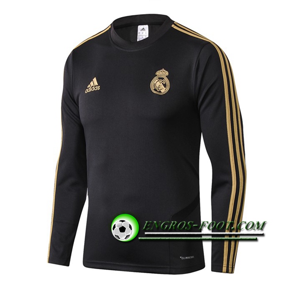 Engros-foot: Sweatshirt Training Real Madrid Noir 2019 2020 Thailande