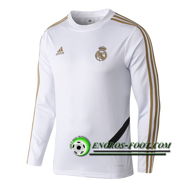 Engros-foot: Sweatshirt Training Real Madrid Blanc 2019 2020 Thailande