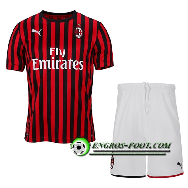 Engros-foot: Ensemble Maillot Foot Milan AC Enfants Domicile 2019 2020 Thailande