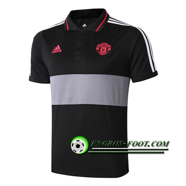 Engros-foot: Polo Foot Manchester United Noir/Gris 2019 2020 Thailande