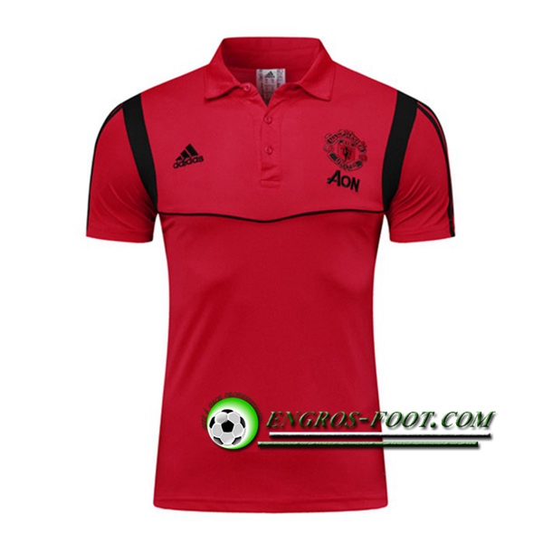 Engros-foot: Polo Foot Manchester United Rouge/Noir 2019 2020 Thailande