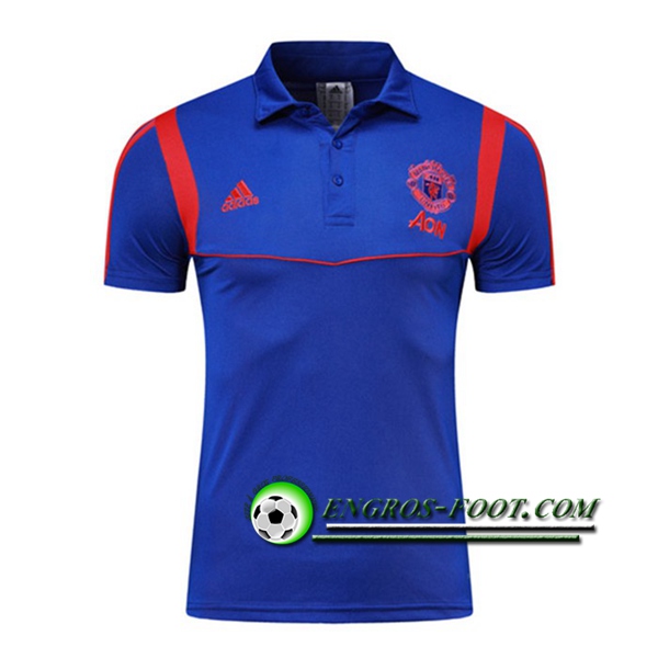 Engros-foot: Polo Foot Manchester United Bleu 2019 2020 Thailande