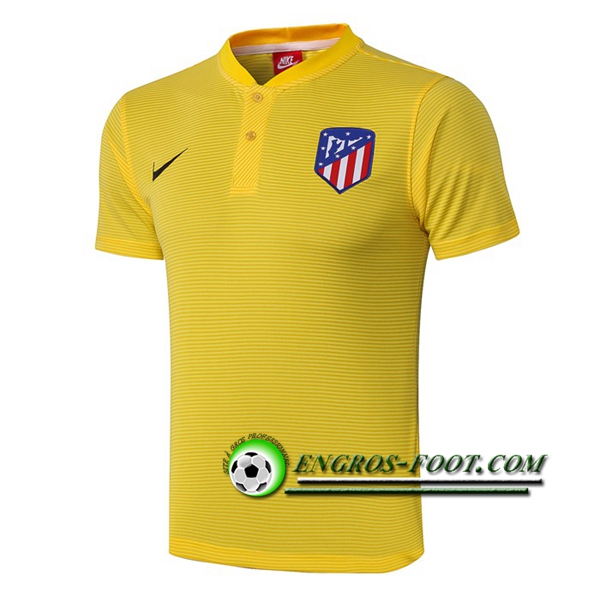 Engros-foot: Polo Foot Atletico Madrid Jaune 2019 2020 Thailande