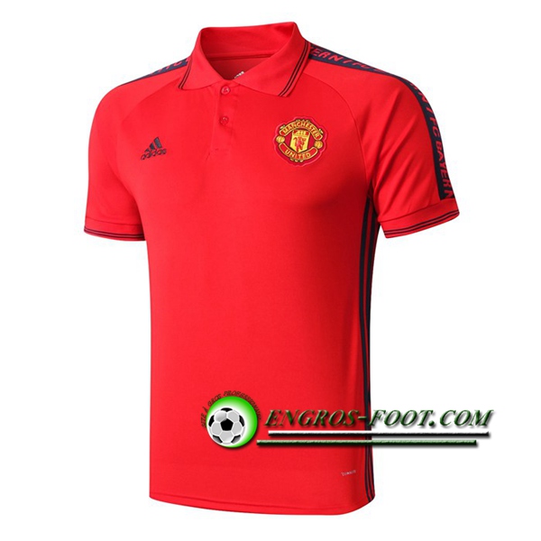 Engros-foot: Polo Foot Manchester United Rouge/Noir 2019 2020 Thailande