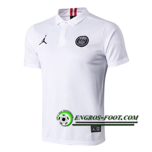 Engros-foot: Polo Foot Paris PSG Jordan Blanc 2019 2020 Thailande