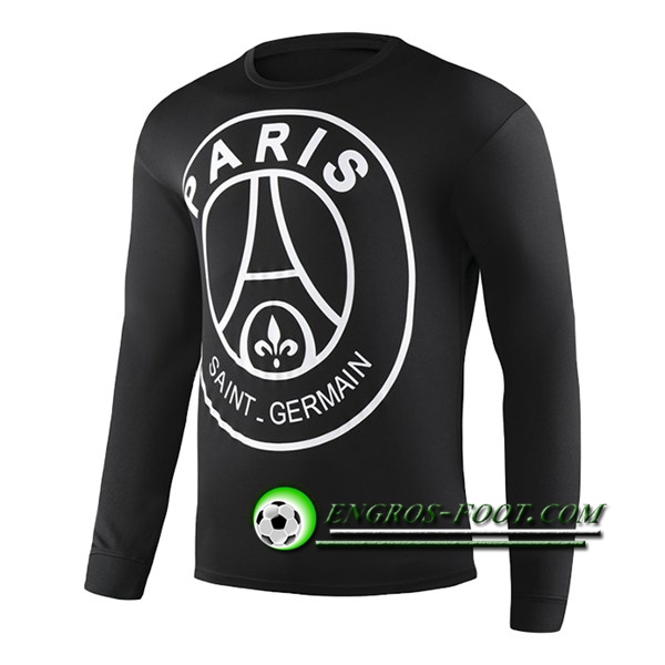 Engros-foot: Training T-Shirts PSG Noir Manche longue 2019 2020 Thailande