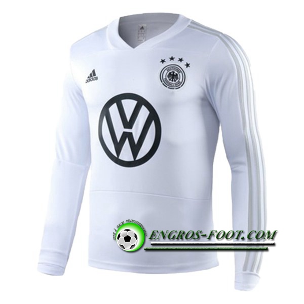 Engros-foot: Training T-Shirts Allemagne Blanc Manche longue 2019 2020 Thailande