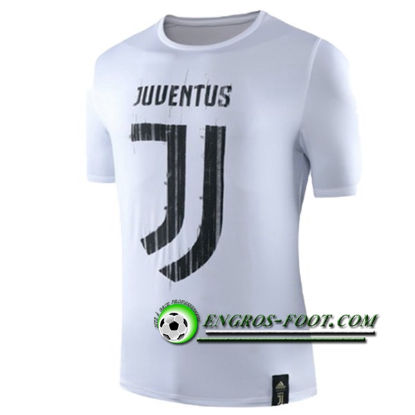 Engros-foot: Training T-Shirts Juventus Blanc/Noir 2019 2020 Thailande