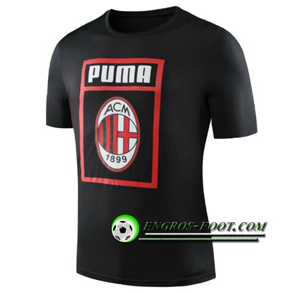 Engros-foot: Training T-Shirts Milan AC Noir 2019 2020 Thailande