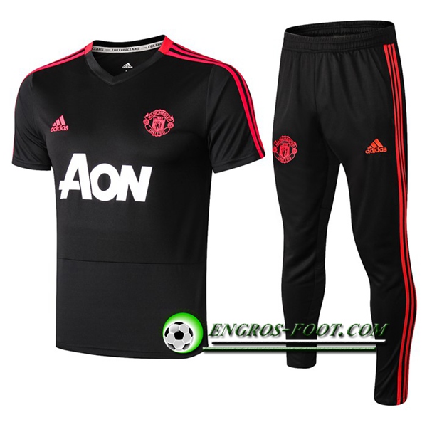 Engros-foot: Ensemble PRé MATCH Training Manchester United + Pantalon Noir 2019 2020 Thailande