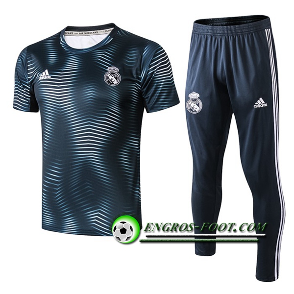 Engros-foot: Ensemble PRé MATCH Training Real Madrid + Pantalon Ondulation Bleu 2019 2020 Thailande