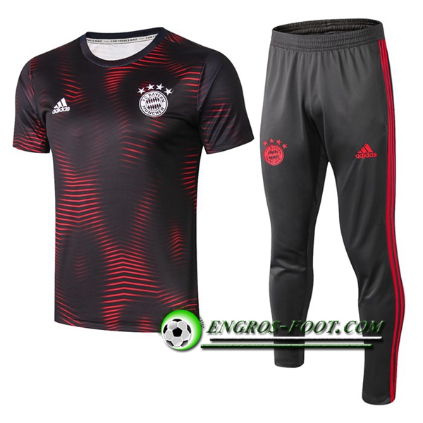 Engros-foot: Ensemble PRé MATCH Training Bayern Munich + Pantalon Rouge/Noir 2019 2020 Thailande