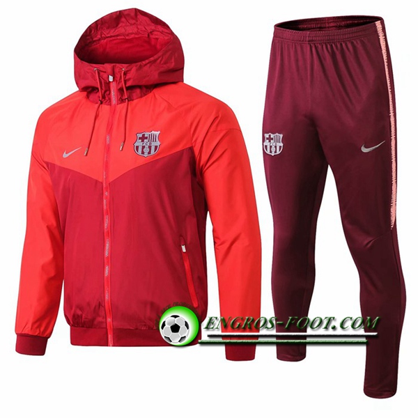 Engros-foot: Ensemble Veste Coupe Vent FC Barcelone Rouge 2019 2020 Thailande