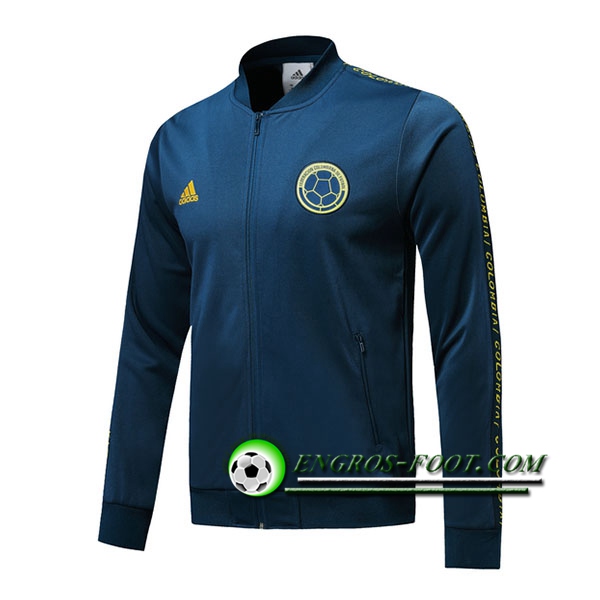 Engros-foot: Nouveaux Veste Foot Colombie Bleu 2019 2020 Thailande